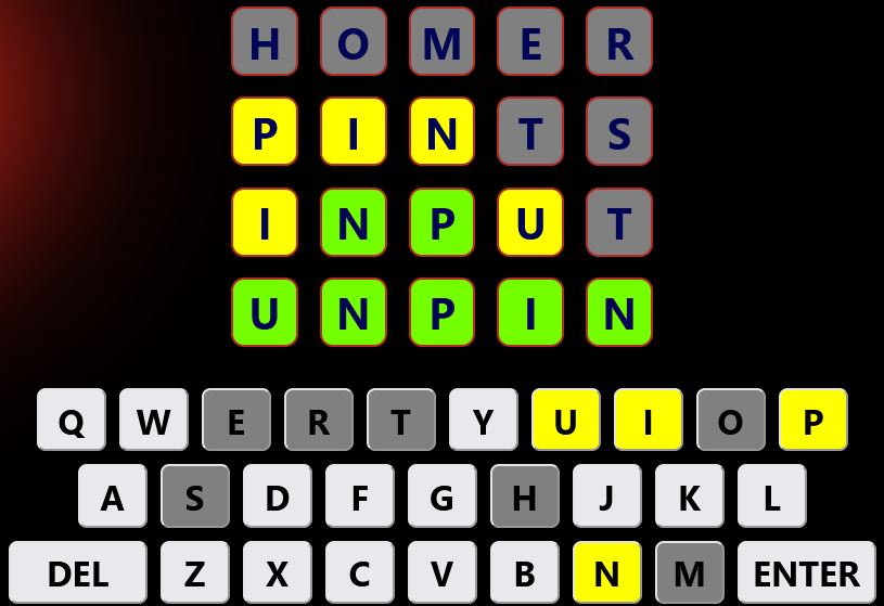 ThinkFit Wordle Game